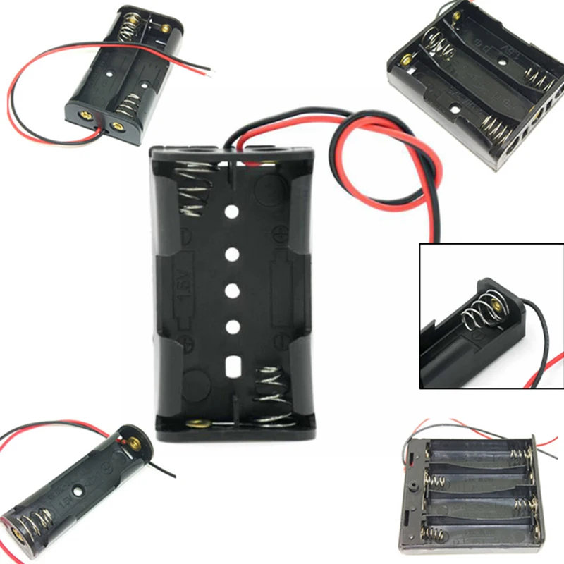 Caso Suporte Da Bateria AAA, Caixa De Armazenamento De Célula, Recipiente De Bateria, 1x, 2x, 3x, 4x