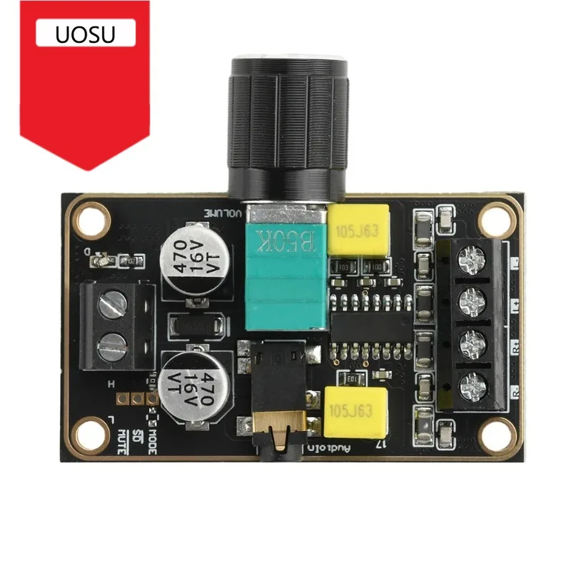 DC5V PAM8406 Digital Class D Amplifier Board Module 5W+5W 2 Channel Stereo D-Class Power Amplifier Module