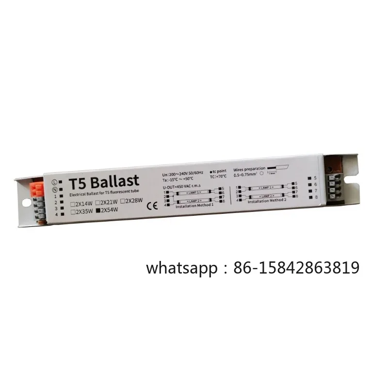 1pc T5 2X54W 54W 220V-240V 50/60HZ High Power Neon Lamp Fluorescent Lamp Instant Start Electronic Ballast
