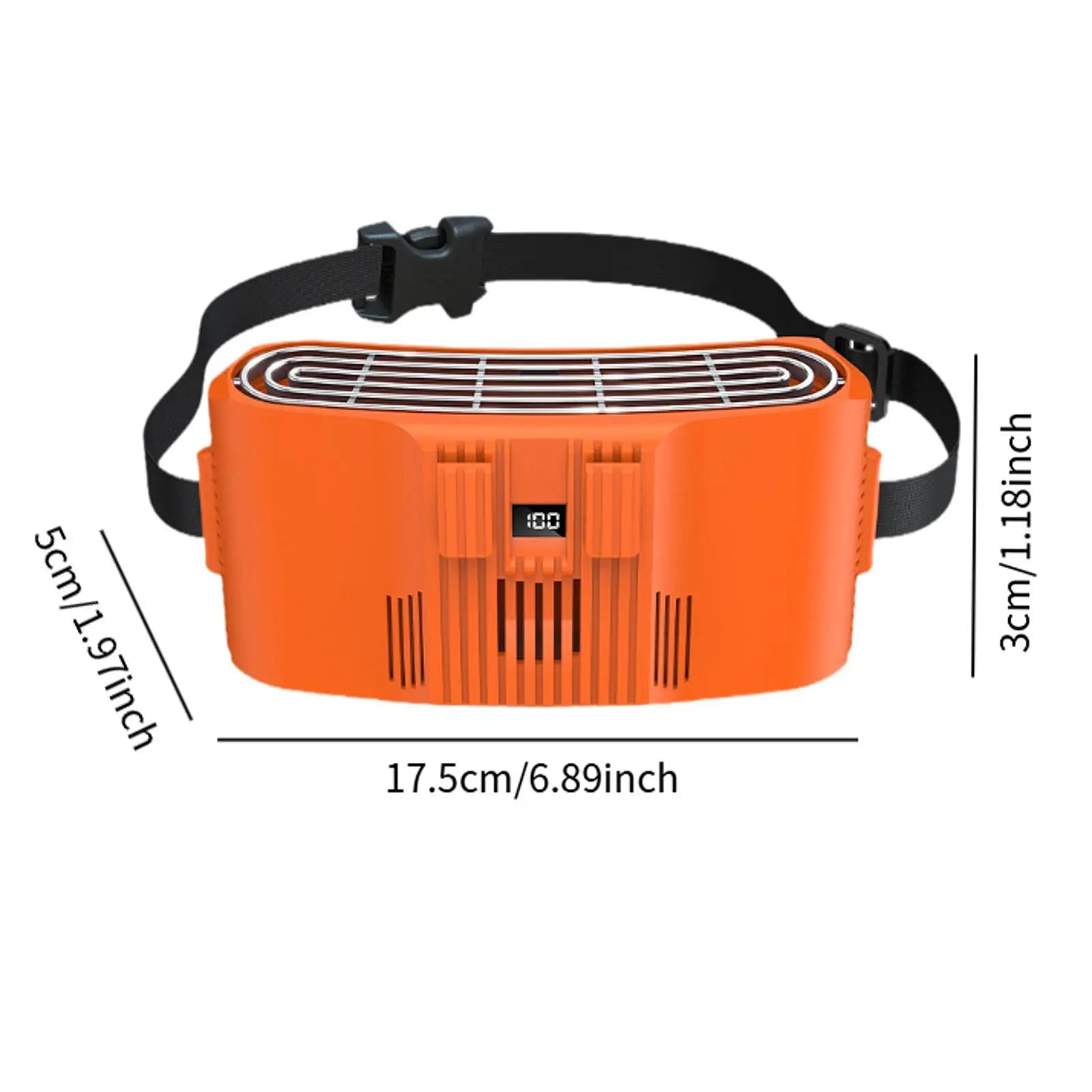 مروحة خصر قابلة للتعديل وخفيفة الوزن وقابلة للتنفس، أداة تبريد محمولة متعددة الوظائف للسفر وصيد الأسماك في موقع العمل في الهواء الطلق