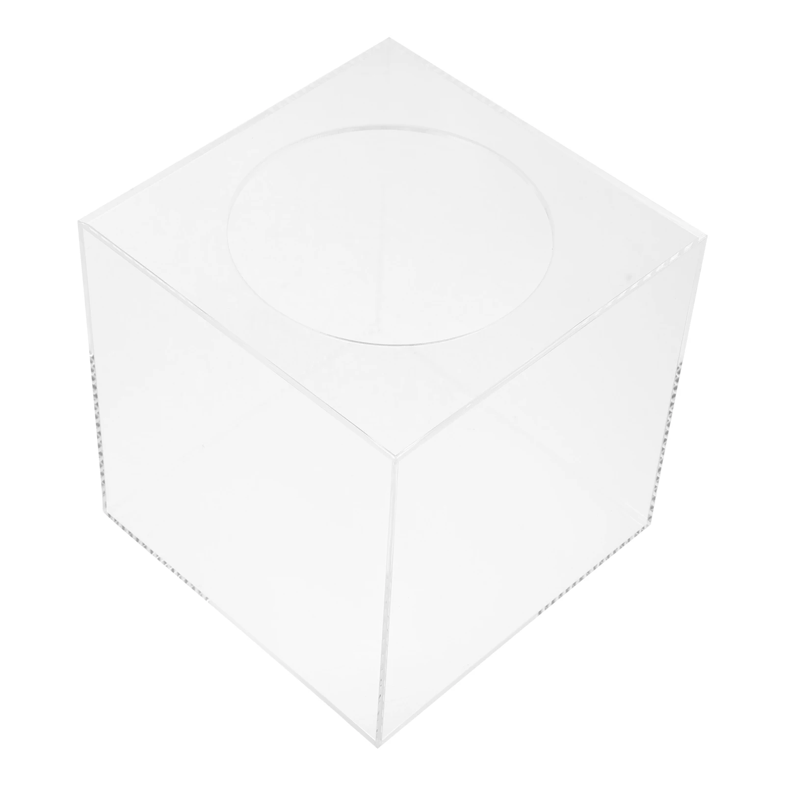 

Transparent Acrylic Lottery 15x15x15cm Raffle Box Multi-function Ticket Ballot Box Donation Fundraising Items Office Meeting