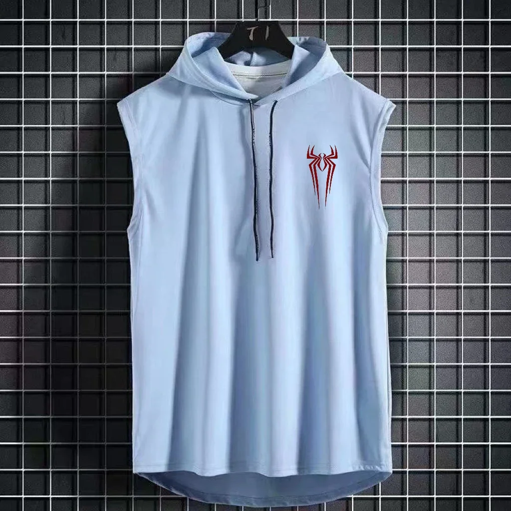 

2025 Summer New Men's Printed Design Sleeveless Top Outdoor Gym Fitness Training Exercise Fast Drying Breathable Comfortable Top