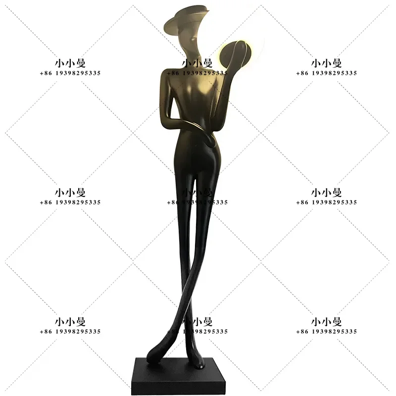Nordic art figure sculpture living room decoration porch wine cabinet window ornament home small sculpture floor lamp
