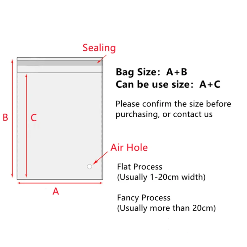 Sacs en plastique transparents auto-adhésifs pour bijoux, emballage cadeau en Cellophane OPP, pochette de rangement pour vêtements, 100 pièces