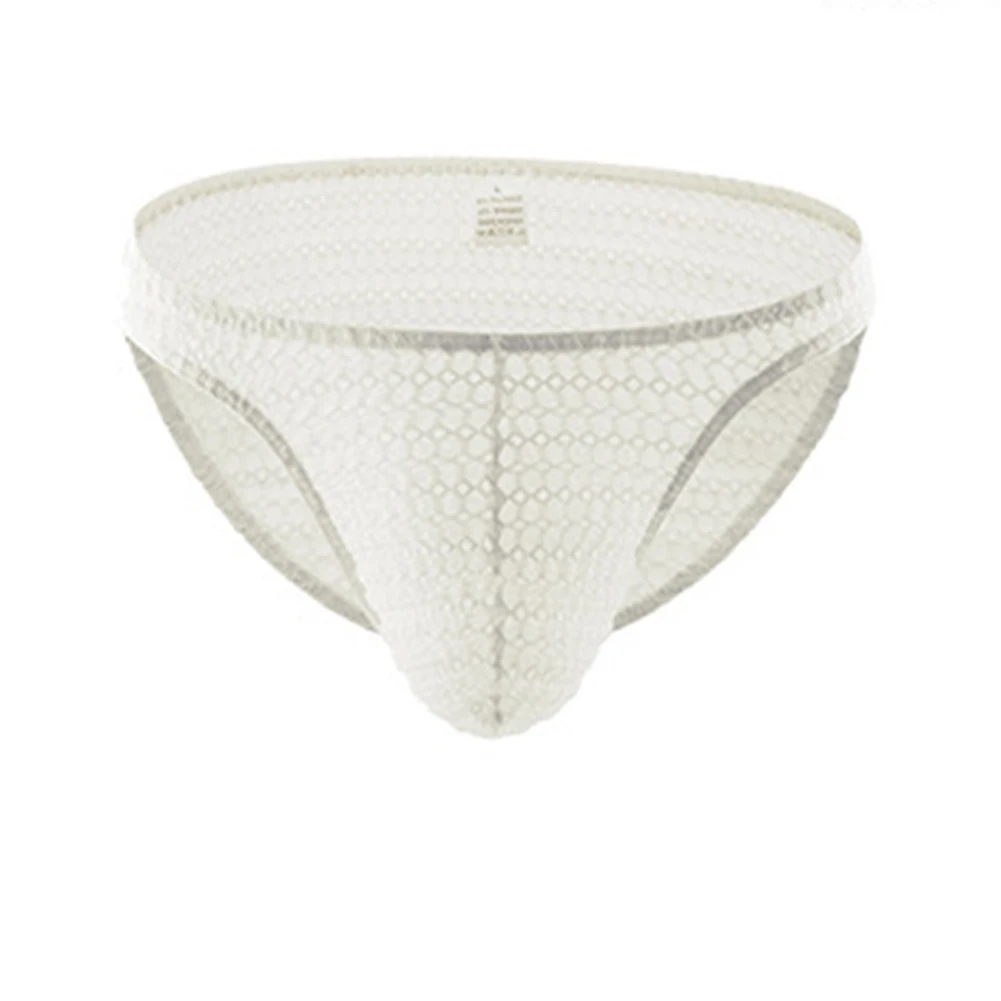 

Mens Bulge Pouch Briefs Low-Rise Bikini Trunks Comf Breathable Underwear Quick Drying Panties Lingerie Ultra Thin Underpants