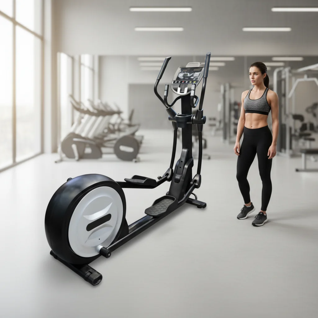 Cheernin Gym Machine for Cardio 200kg Weight Capacity LED Monitor Cross Trainer Commercial Elliptical Machine