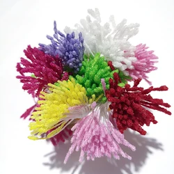 500pcs 2mm/0.078inch Artificial Glass Flower Stamens for Cake Decoration Crafts Nylon Flower DIY Gift Accessories