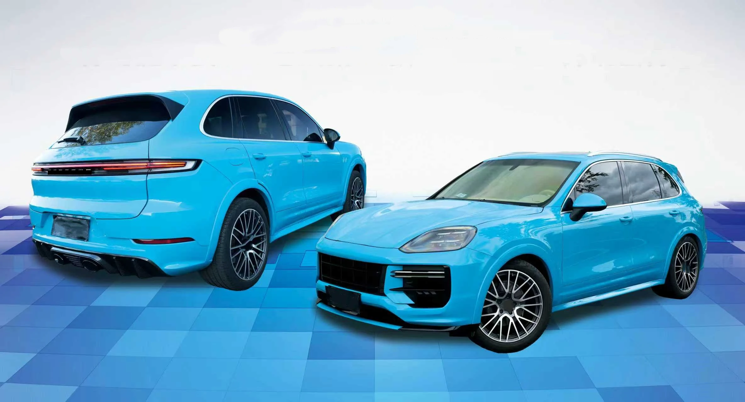 Body kit for Porsche Cayenne 958 11-17 modified Front Rear bumper carbon fiber rear lip hood Eyebrow fender tailgate surround