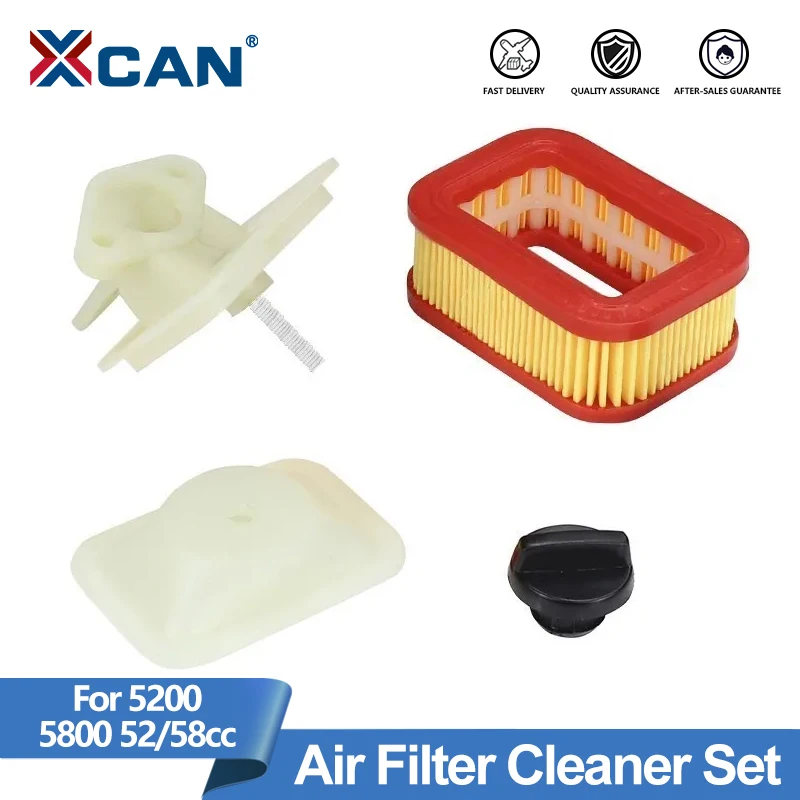 XCAN 5200 5800 52/58CC Chainsaw Paper Air Filter Set Gasoline Chainsaw Paper Air Filter Replacement Garden Tool Parts