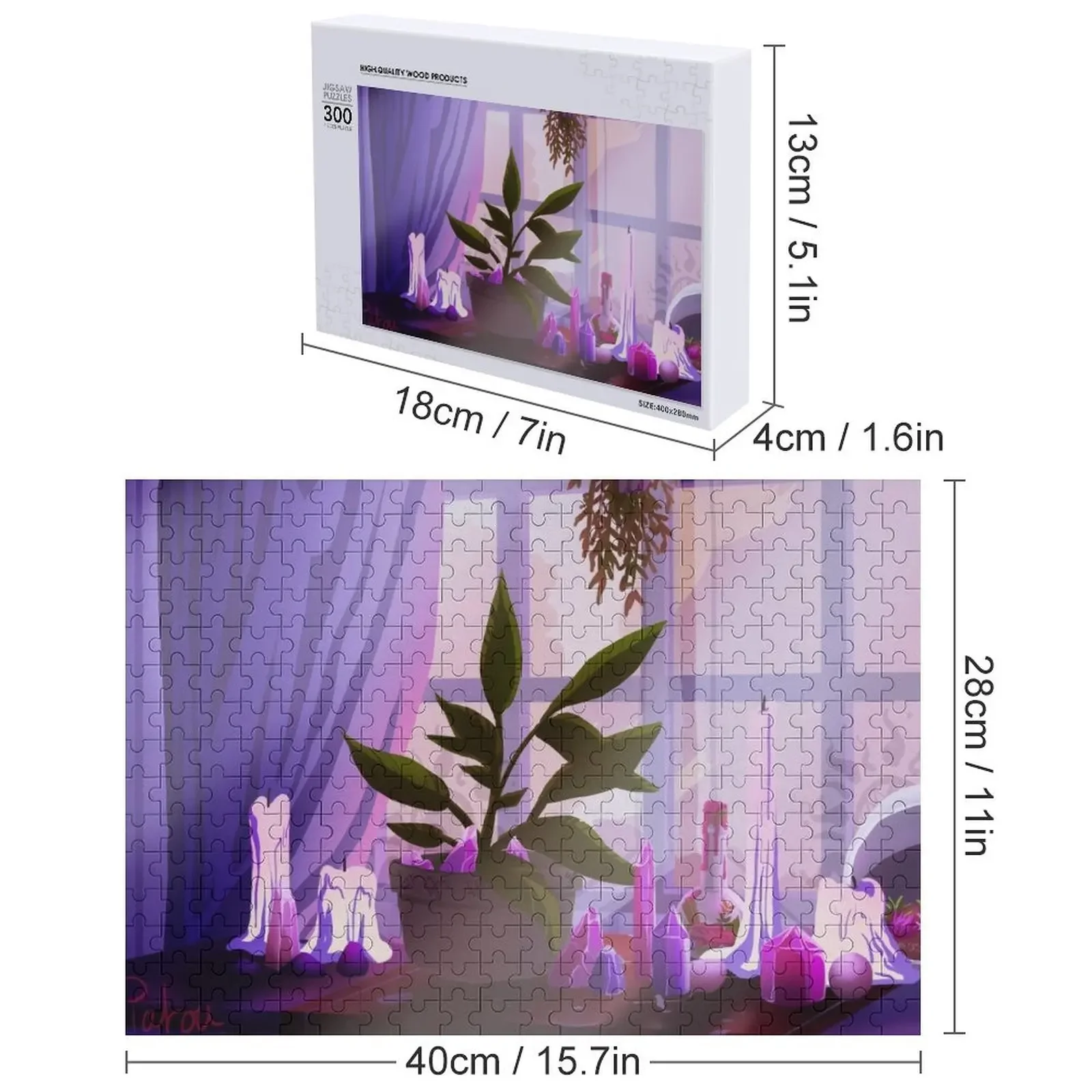 아멜리의 마법 책상 직소 퍼즐 맞춤형 이름 맞춤형 직소 나무 동물 퍼즐