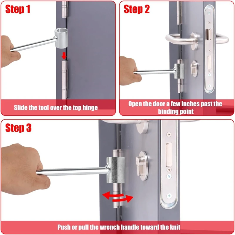 ГОРЯЧИЙ! Ключ для регулировки зазоров петель, инструмент для регулировки стальных дверных петель 0,91-0,98 дюйма, гаечный ключ для ремонта дверных петель, практичные инструменты