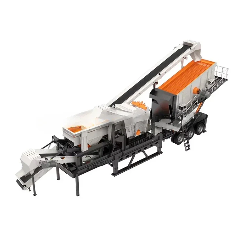 Cheapest Price Portable Ballast Stone Breaker Machine Jaw Concrete Crusher with Screen