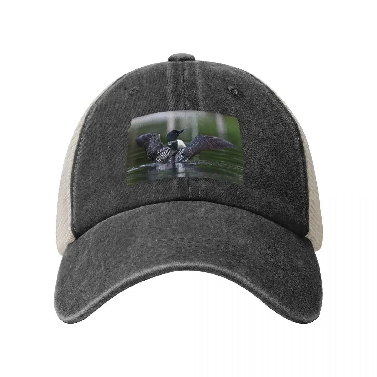 Common loon at 6am Baseball Cap Hood Fashion Beach Horse Hat Hat Beach Golf Wear Men Women's