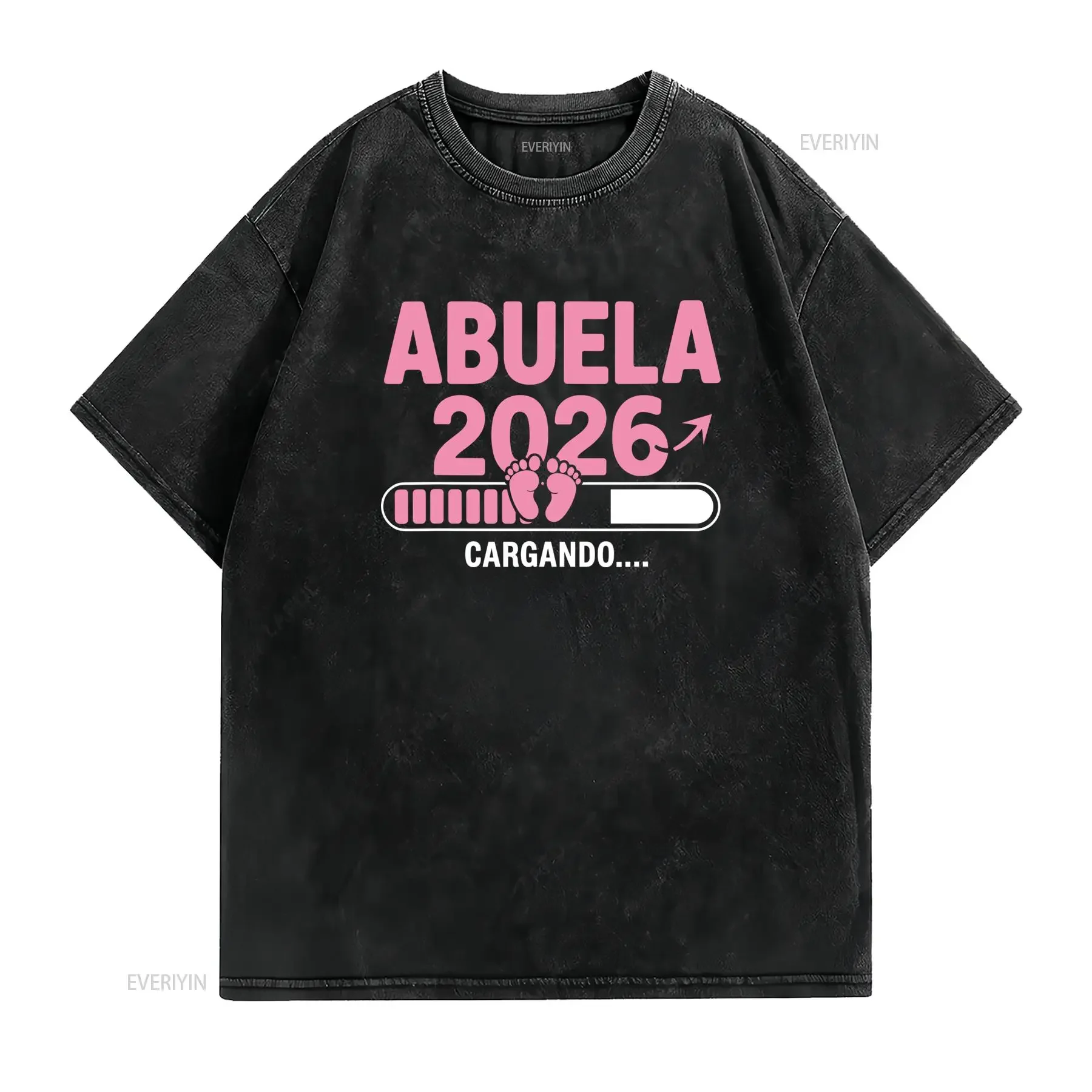 Camiseta Divertida de Futura Abuela 2026 Cargando Dicho en Español para Cumpleaños o Navidad Ropa Anuncio Embarazo vintage