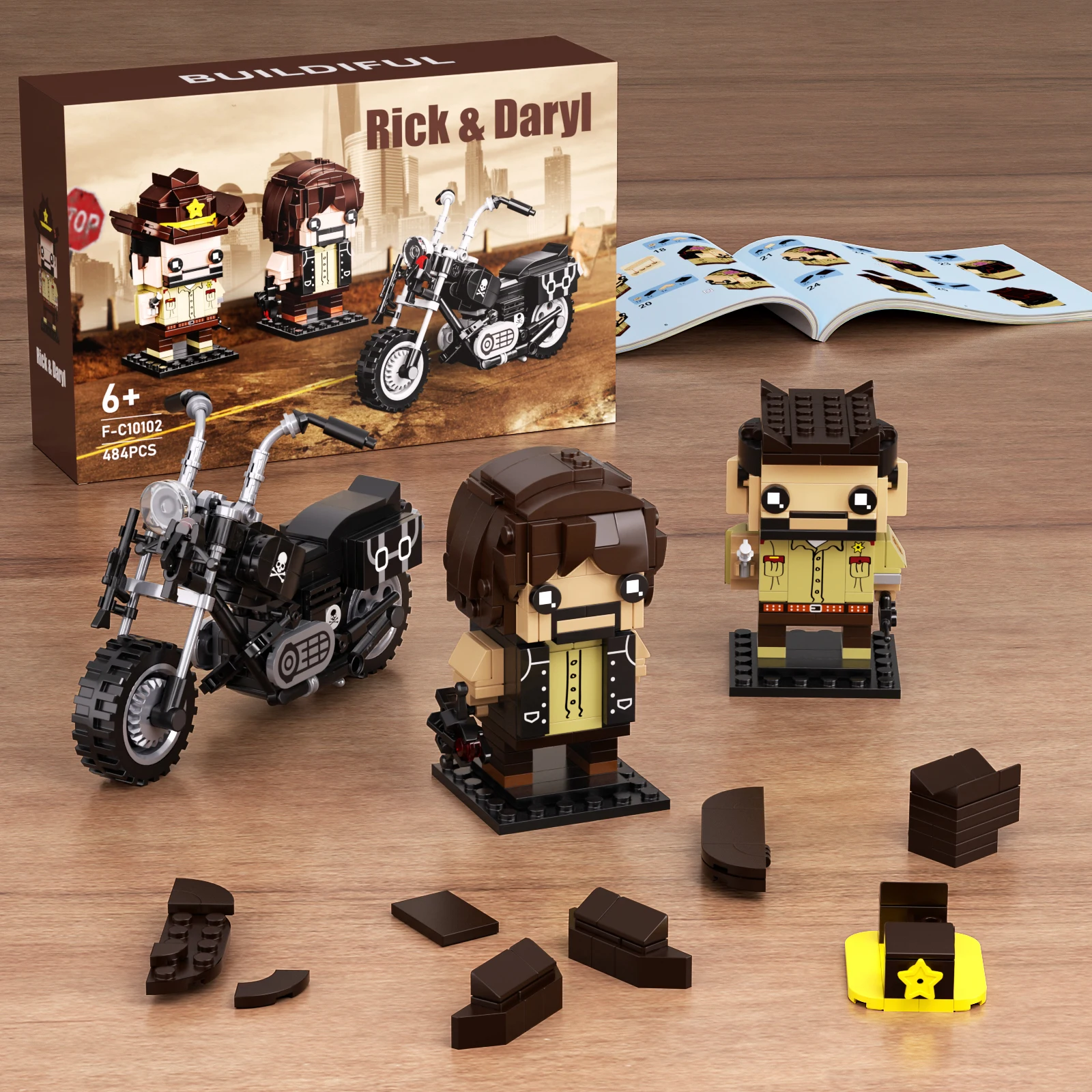 NEW 3in1 Walkinged Deads Building Block Set with Rick & Da BrickBeadz Model Toys Movie Classic Figures Toys Children Gifts