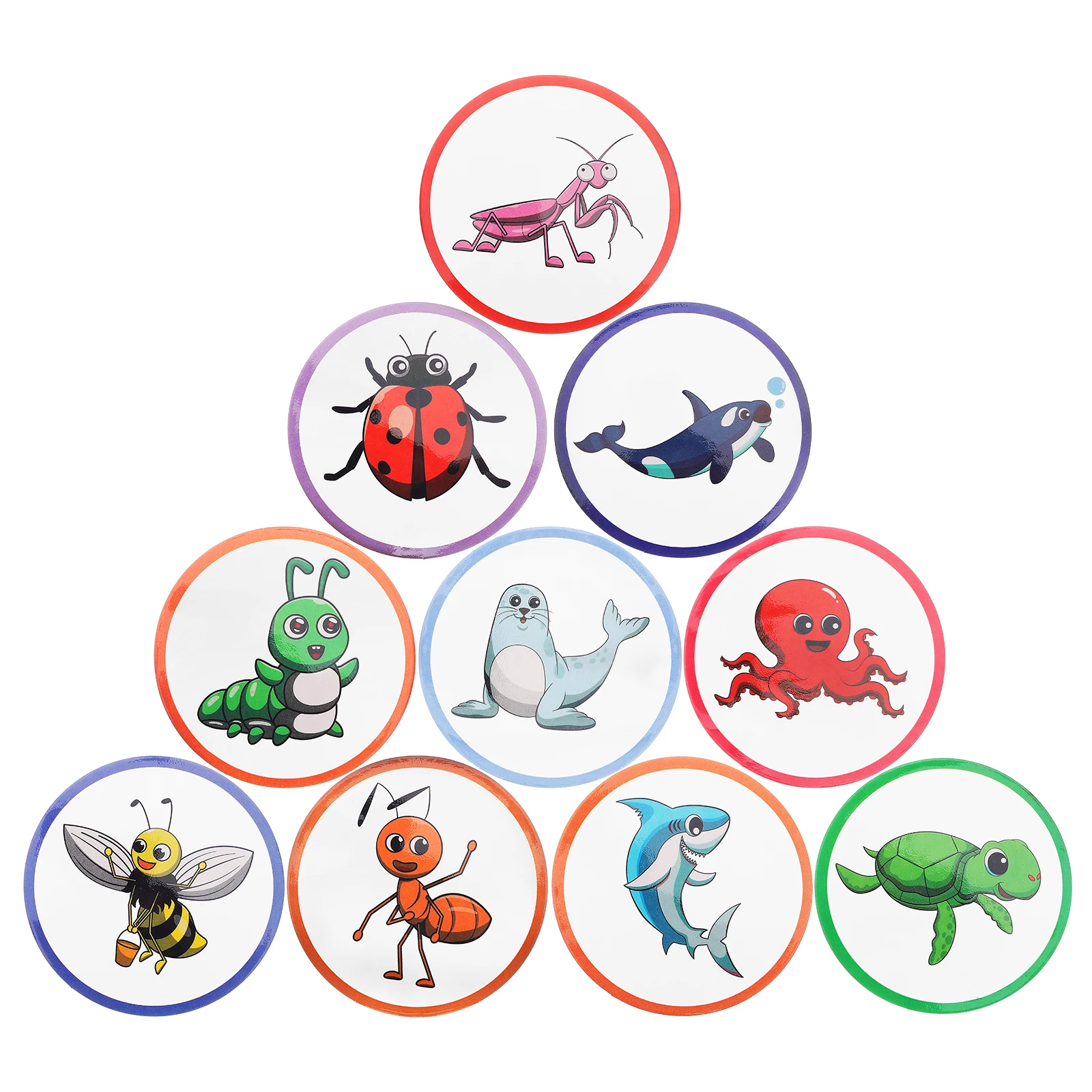 

10 Pcs Color Changing Stickers Cartoon Heat Sensitive Potty Training Toilet Pee Targets PVC Self Adhesive Kids Prizes