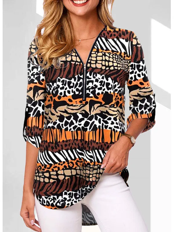 Loose Long Sve Women's irt Comfortable Casual Sle Polyester Fabric Loose Fit Ladies' Top Faionable Autumn Wear