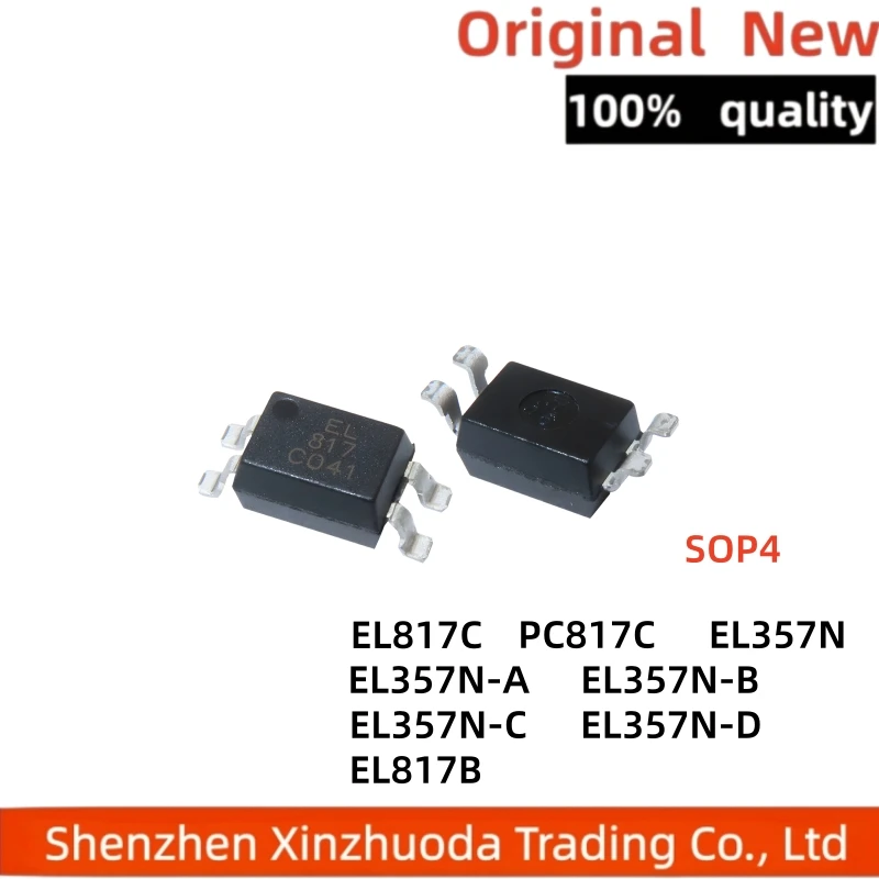 50 pieces of EL817C PC817C EL357N-C N-A N-B N-D SOP4 optocoupler isolators
