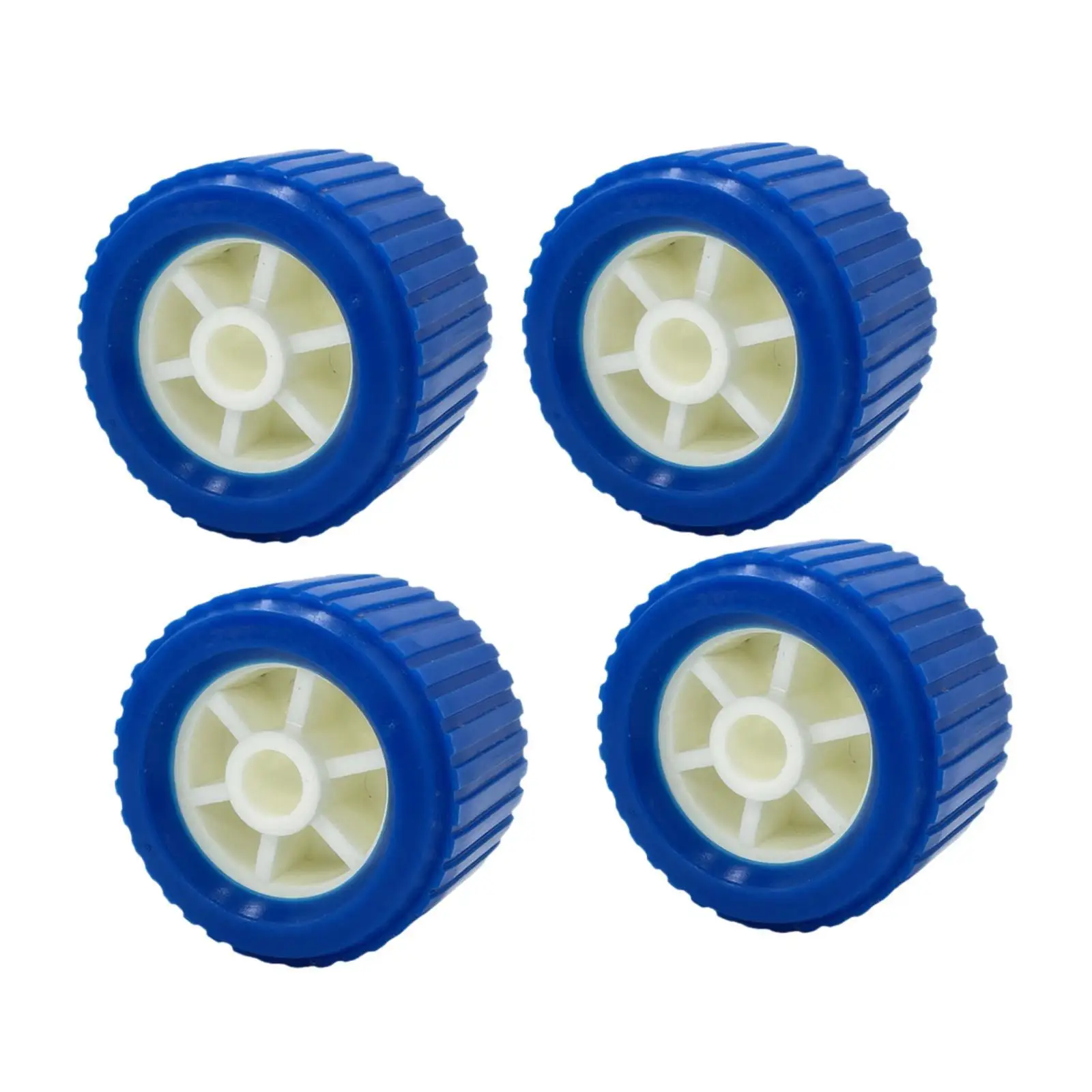 4x Marine Ribbed Wobble Roller Wear Resistant Solid Professional Versatile High Functionality Yacht Guides Rollers for RV