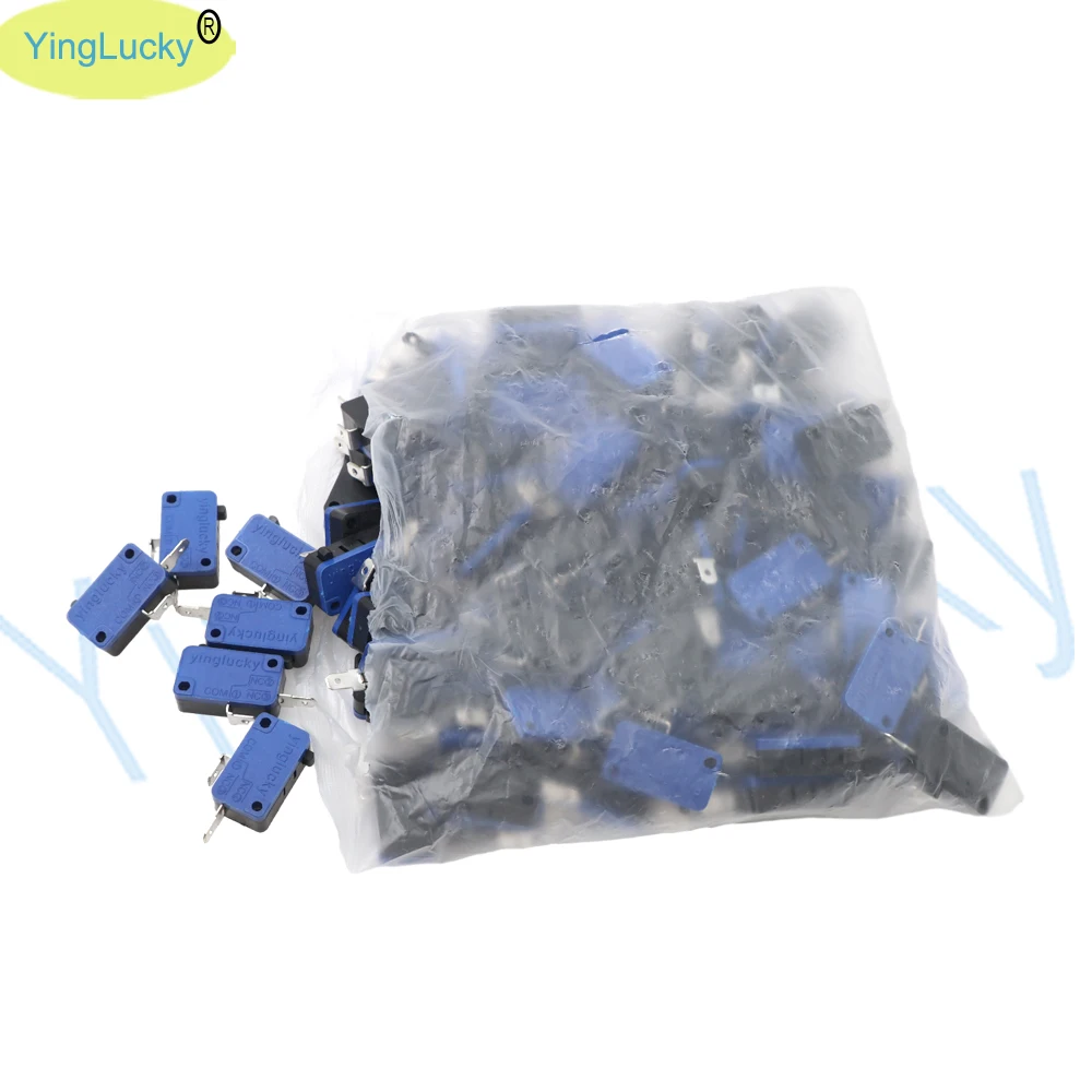 100 шт. микропереключатель для Кнопка для игровых автоматов 2 терминала микро переключатель для кнопки/аркадная игра части машины/Аксессуары для шкафов