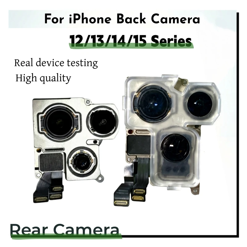 Fully Tested Rear Main Camera Flex Cable Replacement for iPhone 12‑15 Pro Max, 12/13 Mini, 14/15 Plus, Back Camera Repair Part
