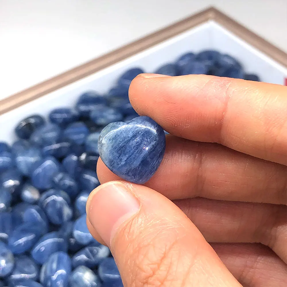 

Natural Energy Stones Blue Kyanite Heart Crystals Reiki Healing Crystal Stones Gemstones Spiritual Products Meditation Chakra