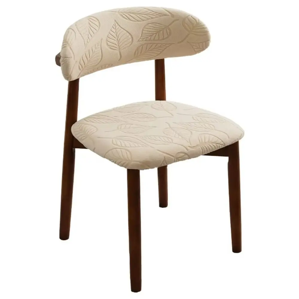 Elastic Stretch Curved Backrest Dining Chair Cover Split Type Dustproof Chair Dust Cover Solid Color Washable Stool Covers