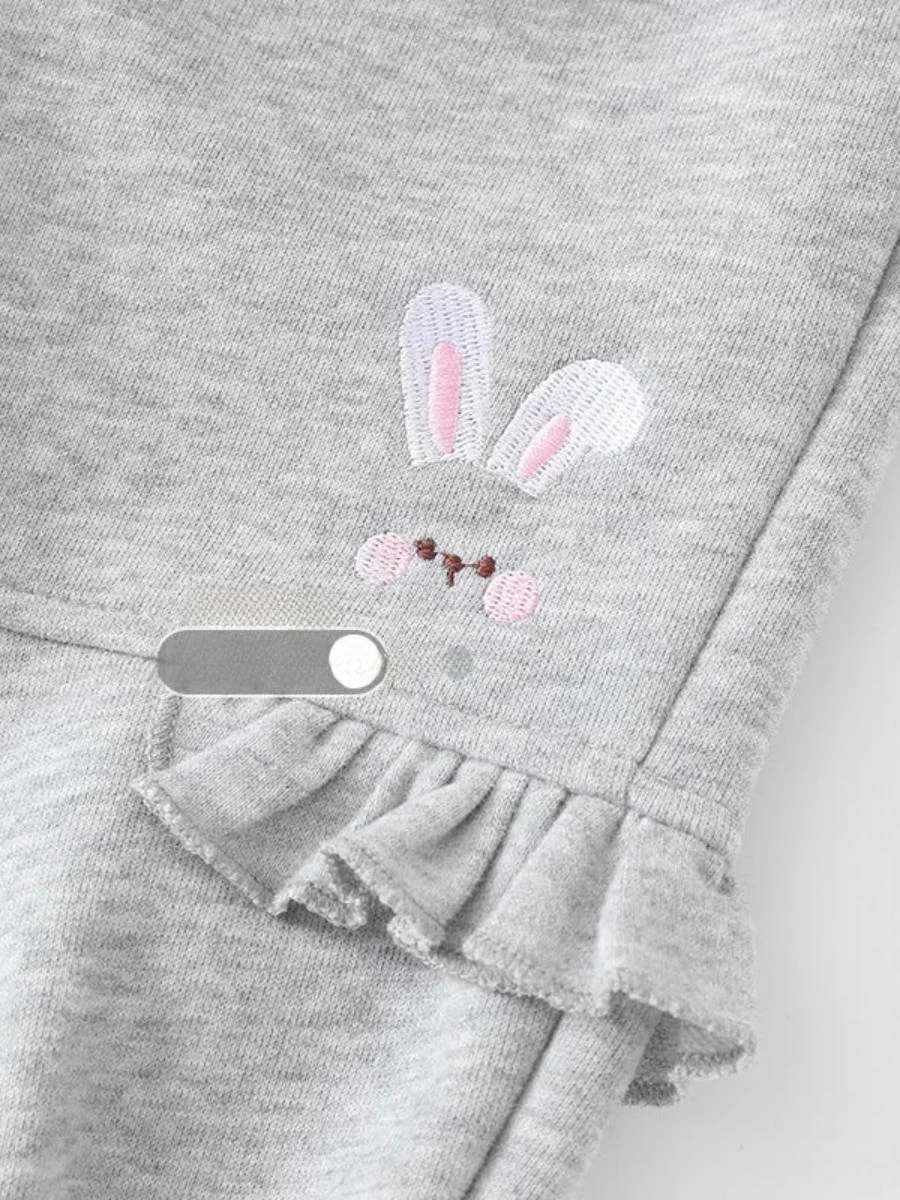 Novas Calças Casuais Forradas 2025 para Bebês Meninos e Meninas com Estampa de Desenho Animado, Calças Longas para Crianças, Roupas de Outono e Inverno