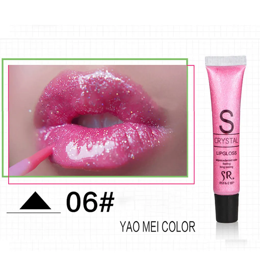 12 Colors Jelly Glitter Waterproof Lipstick Pearlescent Shimmer Lip Gloss Moisturizing Nutritious Liquid Lipstick Beauty Care