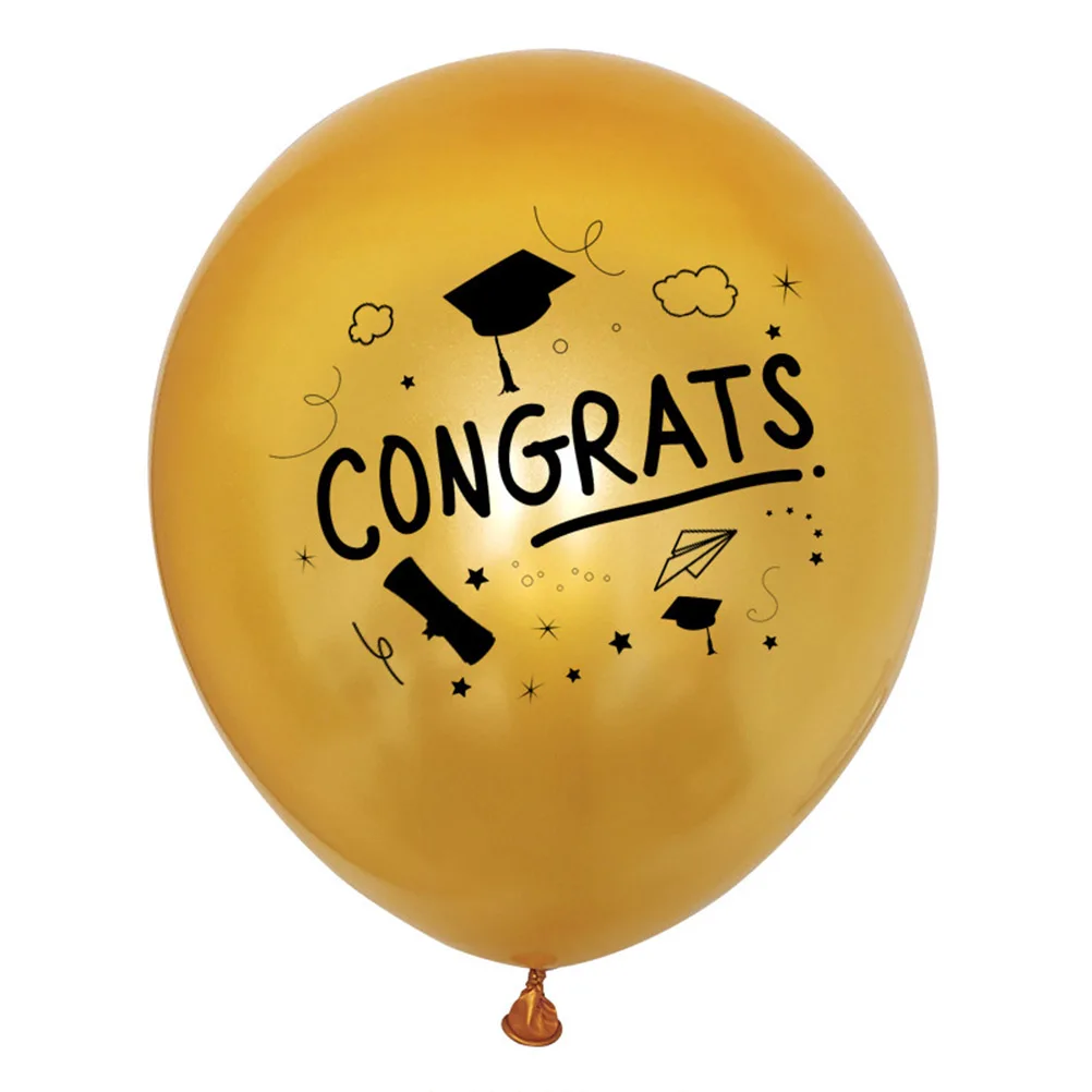 

30pcs 12 Inch Graduation Party Balloons Colorful Latex Letter Print Decoration Supplies School Celebration Event Ornament Props