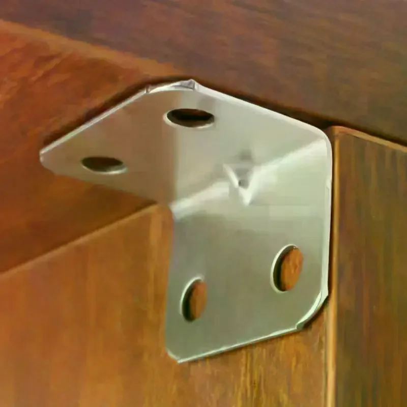 20pcs Angle Iron Board Table Chair Cabinet Wardrobe Fixed Connector 90-degree Angle Plate Bracket Shelf Brackets Accessories