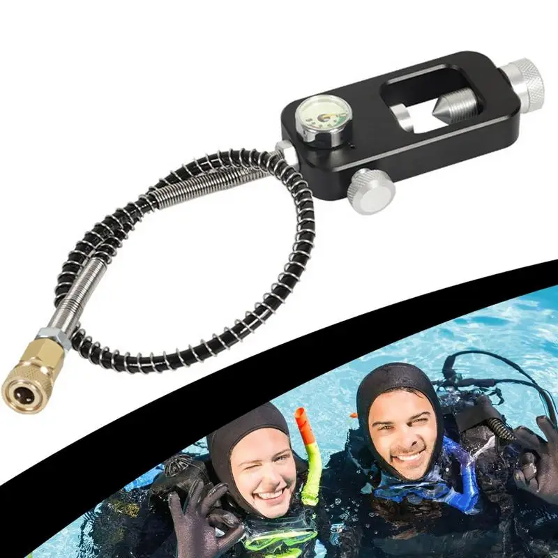 Adaptateur de recharge d'oxygène de plongée en alliage d'aluminium, station de remplissage de plongée sous-marine, accessoire précieux