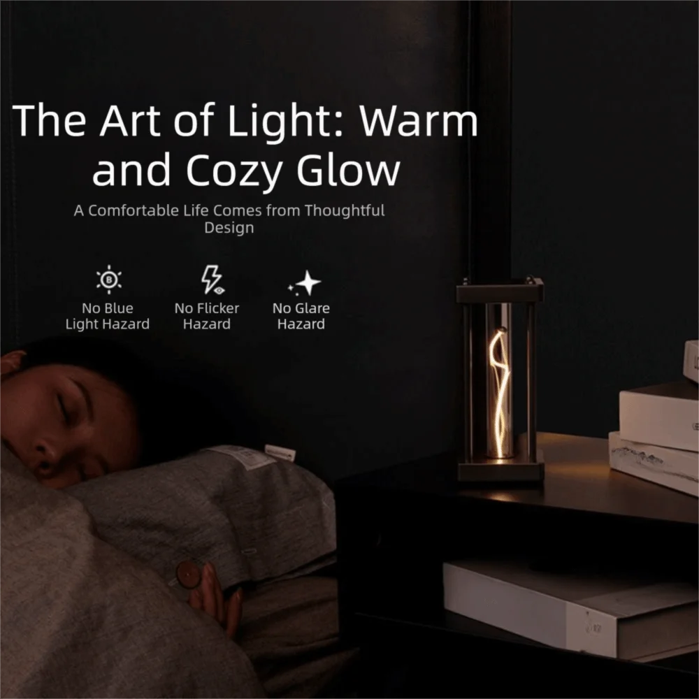 

Square Design LED Night Light Adjustable Brightness Type-C Charging Touch Night Light Modern Style Touch Sensitive USB Desk Lamp