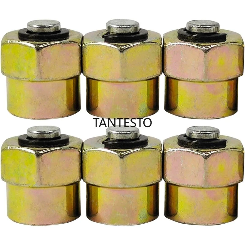 Juego de 6 Herramientas de Bloqueo de Inyectores de Combustible de 14 mm con Tapón M14x1.5 para Dodge Cummins 5.9L 2003-2007 y Chevy/GMC 6.6L Duramax 2001-2005