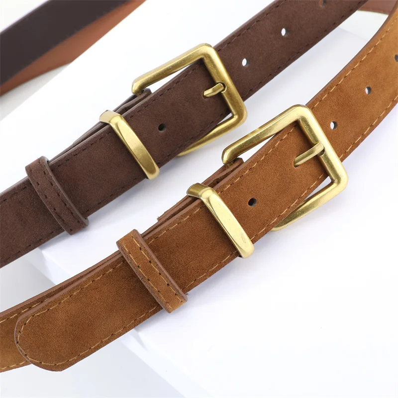 Suede Belt for Women Waist Strap Luxury Pin Buckle Belts Jeans Casual Dress Square Alloy Buckle Ladies Belts Fashion Waistband - view 5