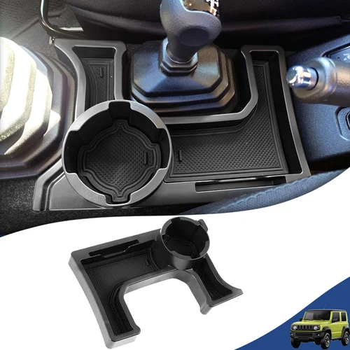 Caja de almacenamiento de cambio de marchas para consola central de coche, soporte para taza, bandeja organizadora para Suzuki Jimny JB64 JB74 2019-2024, accesorios