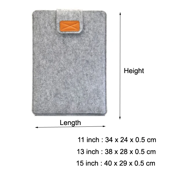 Laptop Sleeve Felt Bag 11 13 15 Inch Notebook Protective Case Shockproof Cover Pouch For Macbook Air 13.3 15 Teclast T50HD 11