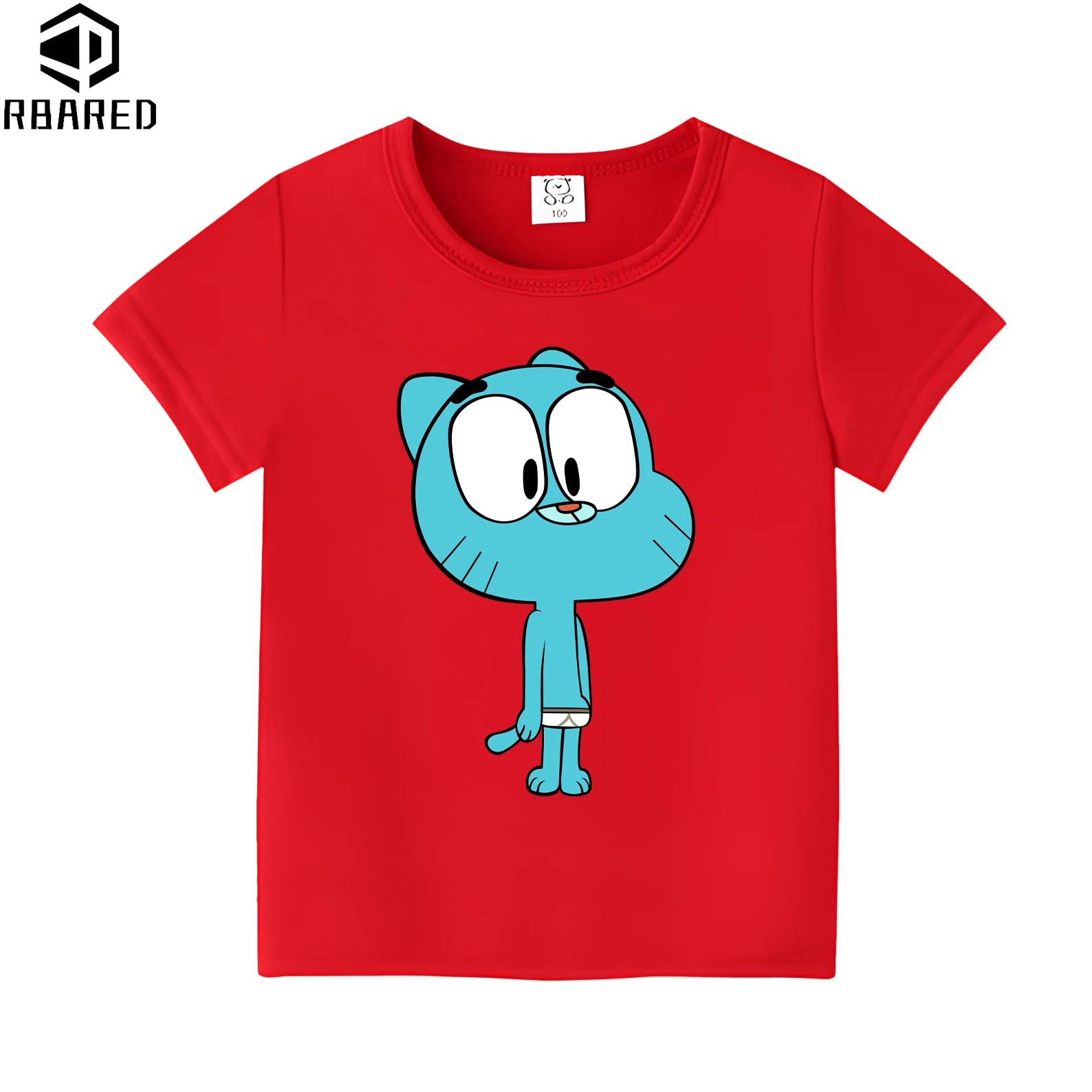 2024 Kids Clothes The Amazing World of Gumball 100% Cotton Children\'s -shir T Shirt Tops High Child Nezuko Girls Short Sleeve