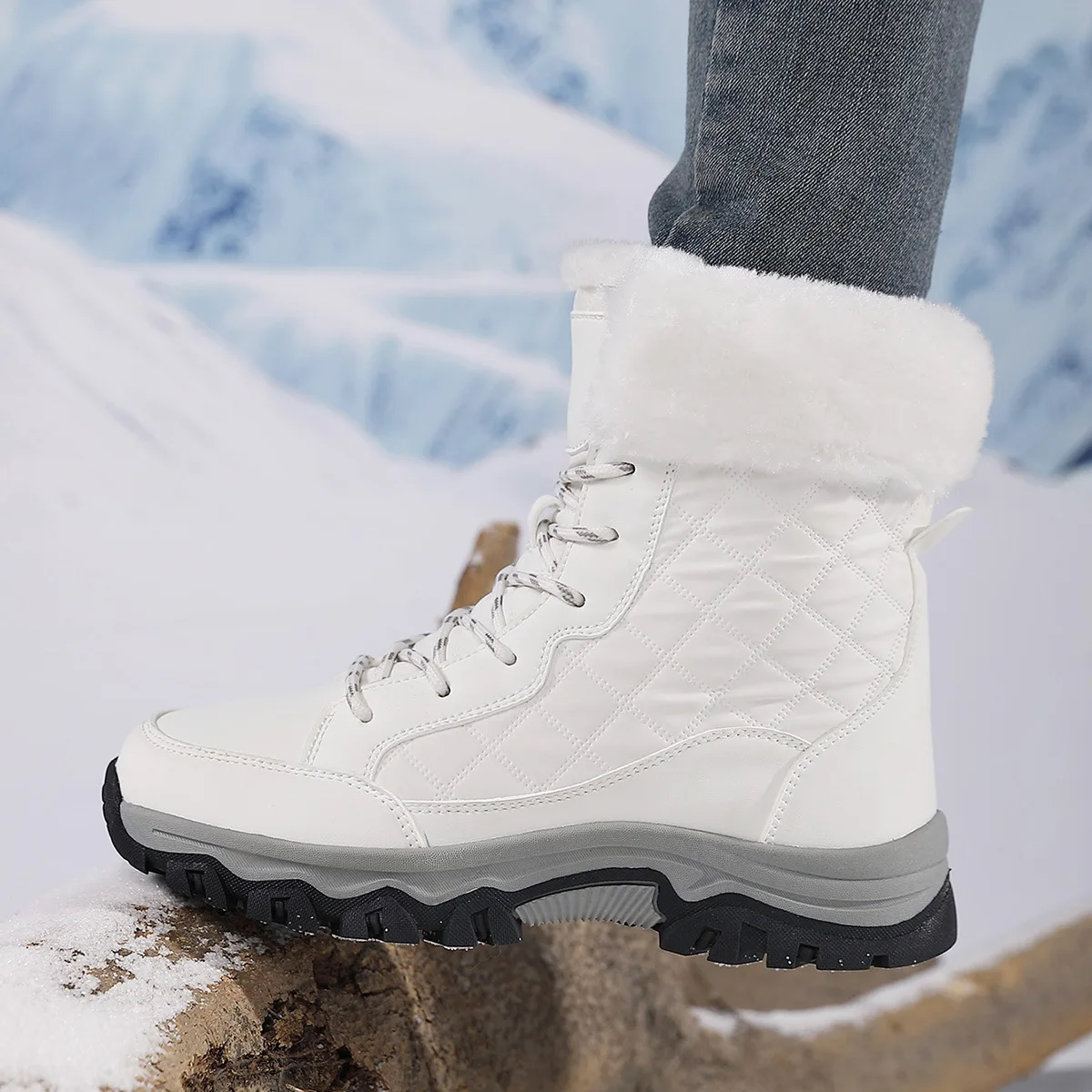 Stivali invernali da donna nuovi Stivali da neve da donna caldi in peluche Sneakers antiscivolo da esterno Stivali da donna impermeabili di alta qualità Botas Mujer