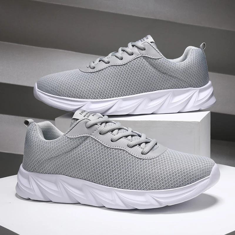 

Wear Resistant Non Slip Men Mesh Sneakers Breathable Inner Lining Casual Daily Jogging Walking Sport Footwear