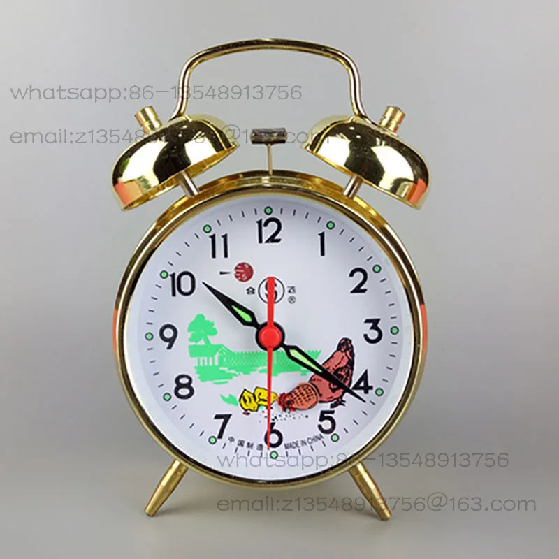 Alarm Clock Mechanical Metal Creative Bedroom Desk Clock Vintage Nostalgic Table Clockwork Clock