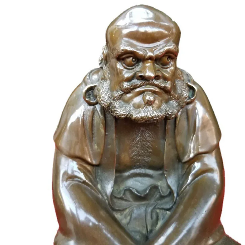 

ollectible Decorated Handwork Tibet bronze Carved Bodhidharma Buddha Statue