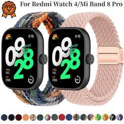 Nylon Loop Strap For Redmi Watch 6-5-4 Braided Magnetic Buckle Breathable Wristband For Xiaomi Band 8 Pro 9 Pro Bracelet Belt