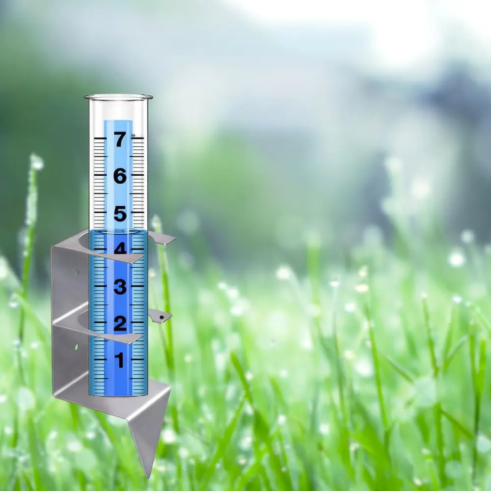 Universal Garden Rain Gauge Support Stand Outdoor Weatherproof Metal Bracket Patio Measuring Instrument Accessory Rack
