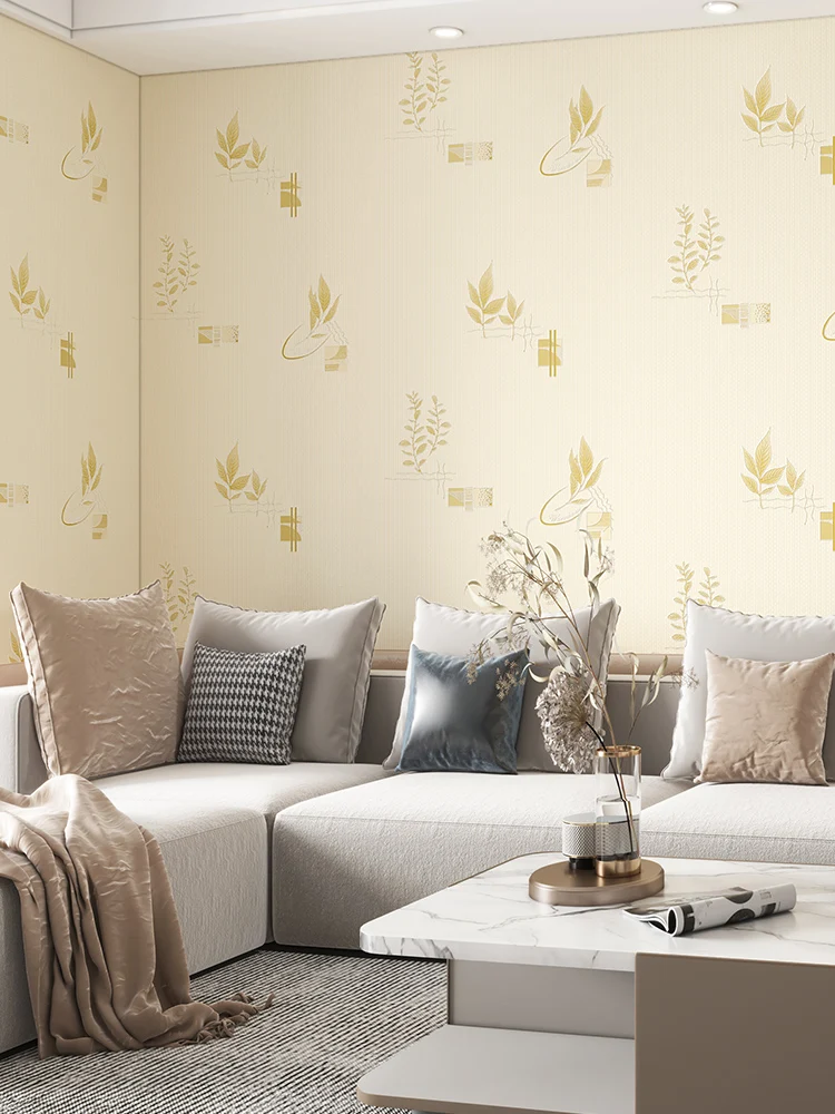 Modern Floral Leaf Wallpaper Non-woven Living Room Bedroom Decor Wallcovering Pastrol Style Wallpapers