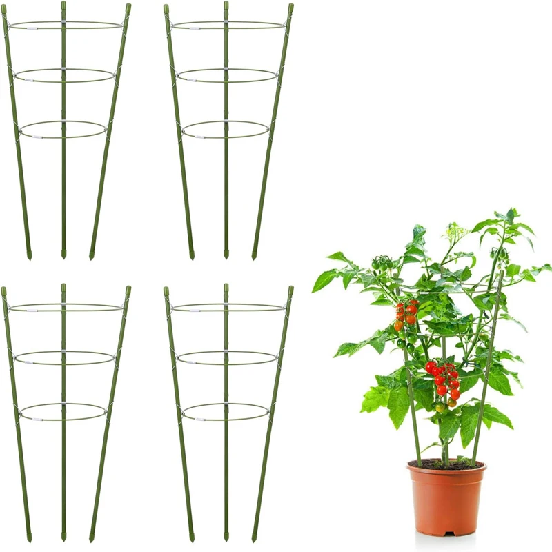 

Plastic Flower Stand Rings Green Garden Supplies Decorative Trellis Bracket Climbing Vine Rack Potted Support Frame Tomato Cage