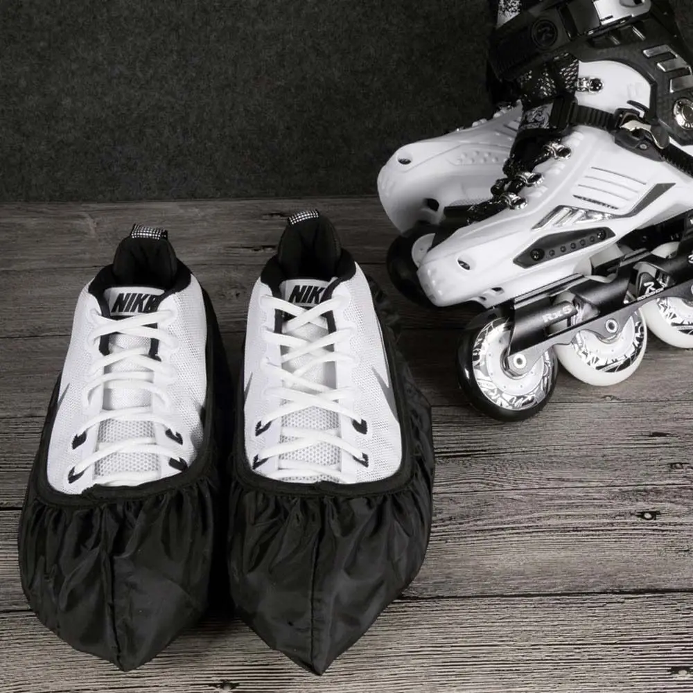 Oxford Cloth Roller Skates Covers Waterproof Dust Proof Skating Shoes Bag Covers Prevent Puncture Black