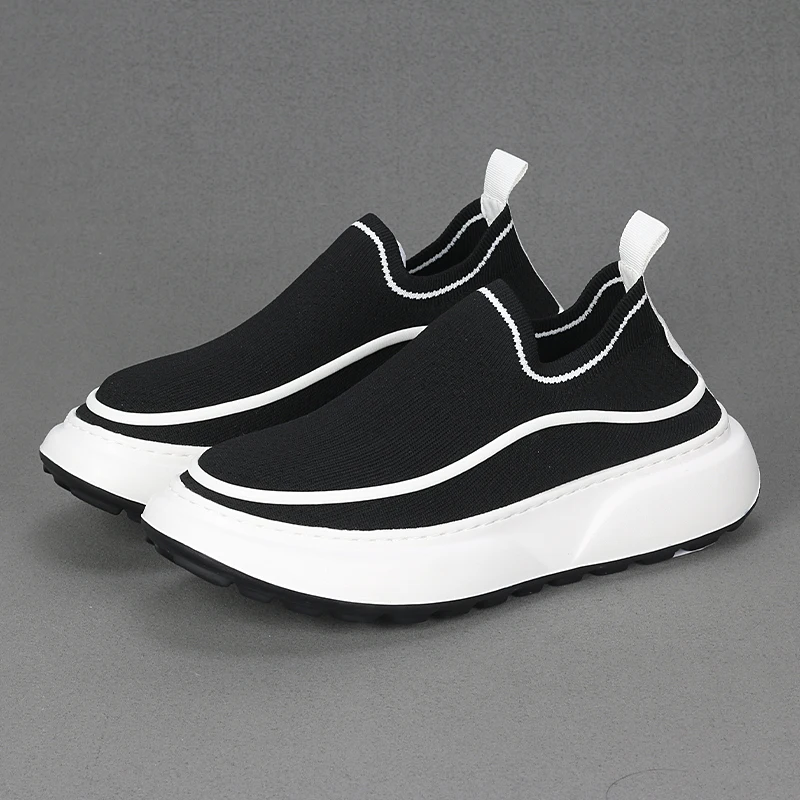 

New Black Casual Mesh Breathable Casual Shoes With Thick Soles For Increased Comfort and Lightweight