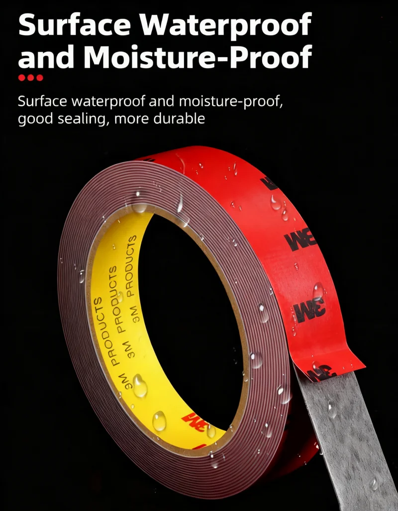 3M 5108 شريط مزدوج الجوانب قوي مقاوم للماء غير أثر شريط رغوي عالي اللزوجة شريط على الوجهين للاستخدام المنزلي للسيارات الخاصة