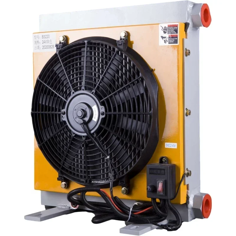 for 300L aluminum radiator heat exchanger hydraulic oil cooler with fan and thermostat switch